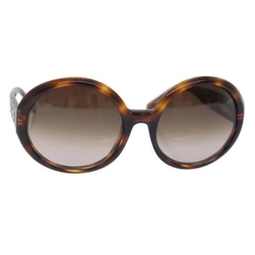 Dior Vintage Pre-owned Plast solglasgon Brown, Dam