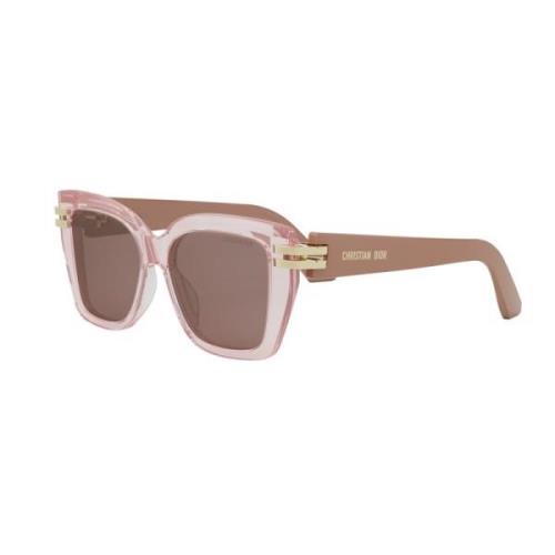 Dior Genomskinliga acetatsolglasögon med lila linser Pink, Dam