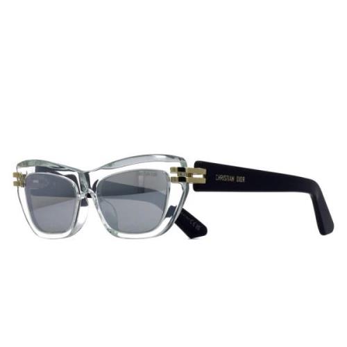 Dior Genomskinlig front solglasögon med flashlinser Gray, Dam