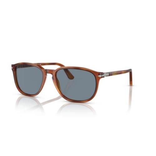 Persol Retro Solglasögon Svart Ram Brown, Unisex