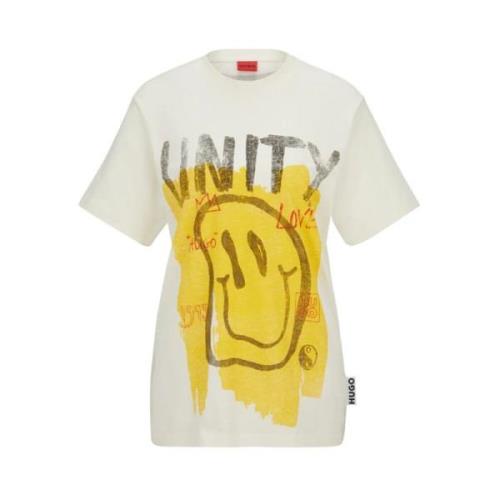 Hugo Boss Vintage Print T-Shirt White, Dam