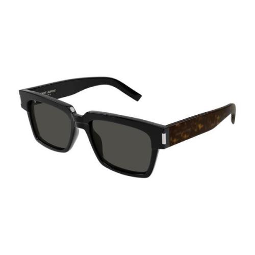 Saint Laurent Vadim 002 Solglasögon Svart Havana Grå Black, Herr