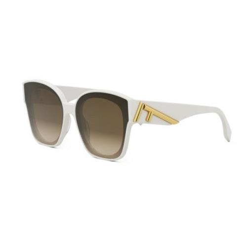 Fendi Stilren Svart Läder Axelväska Beige, Unisex