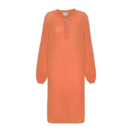 American Dreams Mjuk Mohair Blandningsklänning Orange, Dam