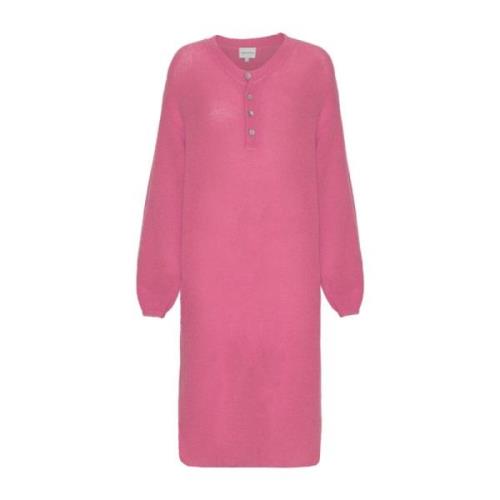 American Dreams Mjuk Rosa Mohair Blandningsklänning Pink, Dam