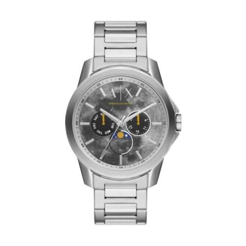 Armani Exchange Silver Herr Kvarts Analog Klocka Gray, Herr