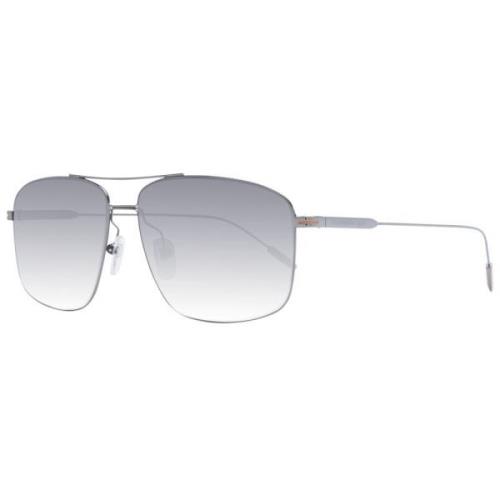 Ermenegildo Zegna Gunmetal Aviator Solglasögon med Grå Linser Gray, He...