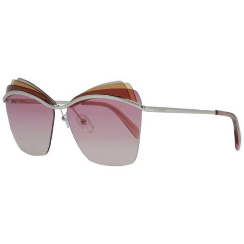 Emilio Pucci Guld Cat Eye Solglasögon Gradient Rosa Purple, Dam