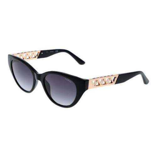 Guess Svarta Kvinnor Solglasögon Cat Eye Stil Black, Dam