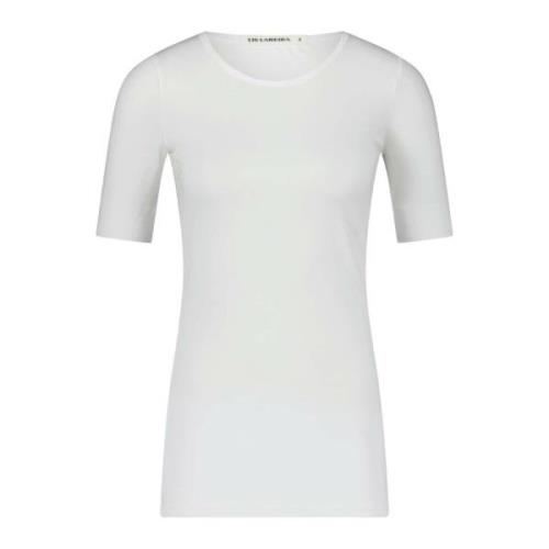 Lis Lareida Bomull T-shirt Slim Fit Rund Hals White, Dam