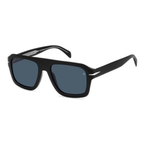 Eyewear by David Beckham Svart/Blå Solglasögon DB 7127/S Black, Herr