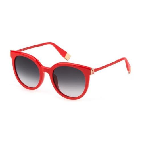 Furla Orange Acetat Solglasögon Red, Dam