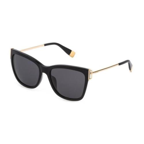 Furla Svarta Acetatsolglasögon med UV-filter Black, Dam