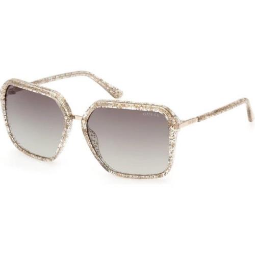 Guess Transparent Metall Solglasögon Beige, Dam