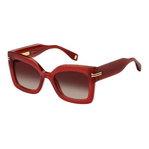 Marc Jacobs Röda Acetatsolglasögon Degraded Kategori 3 Red, Dam