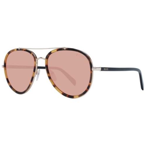 Emilio Pucci Bruna Kvinnors Aviator Solglasögon Brown, Dam