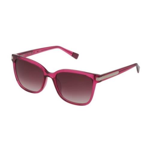 Furla Multifärgade Acetatsolglasögon med Rosa Linser Purple, Dam