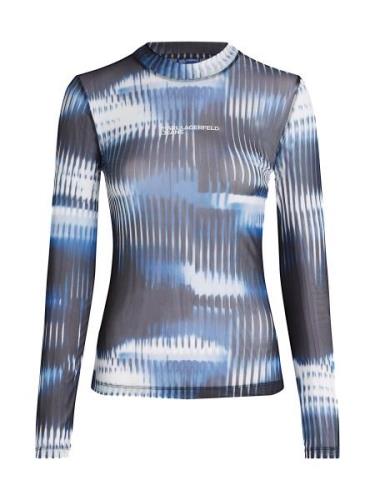 Topp ' MESH-TOP MIT GLITCH-PRINT '