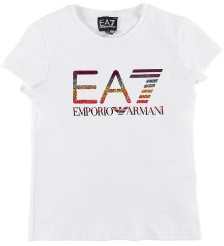 EA7 T-shirt - Vit m. Logo
