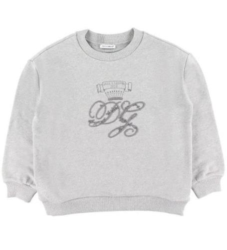 Dolce & Gabbana Sweatshirt - GrÃ¥melerad m. Brodering