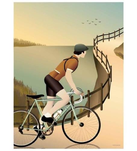 Vissevasse Affisch - 30x40 - Cycling In The Hills