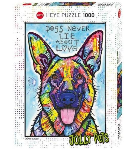 Heye Puzzle Pussel - Dogs Never Lie - 1000 Delar