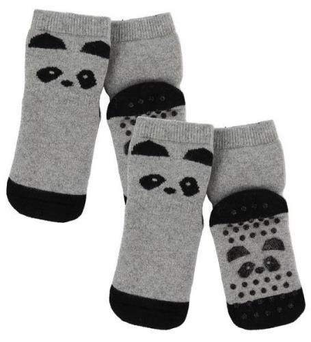 Liewood Strumpor - Halkskydd - 2-pack - Nellie - Panda Grey Mela