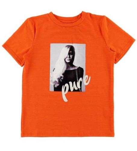 Hound T-shirt - Orange m. Tryck