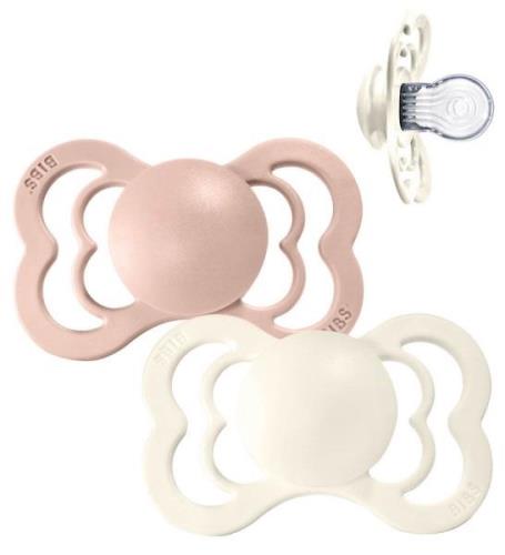 Bibs Supreme Nappar - 2-pack - Silikone - Blush/Ivory