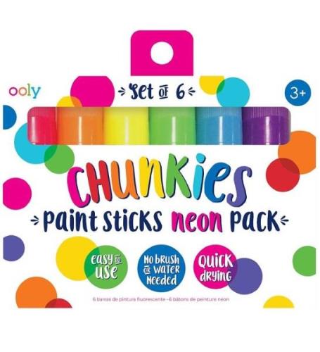 Ooly Jumbo Markers - Chunkies Paint Sticks - 6 pcs - Neon