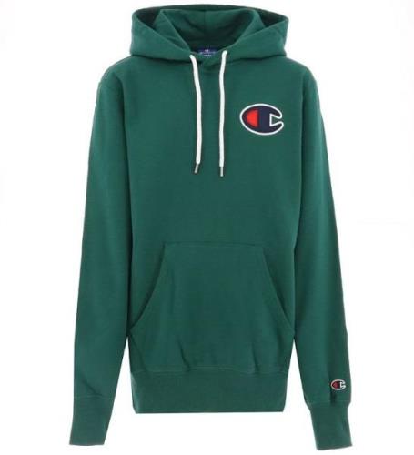 Champion Hoodie - MÃ¶rkgrÃ¶n m. Logo