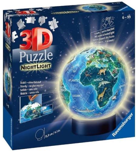 Ravensburger 3D Pussel - 72 Delar - Globe Nightlight