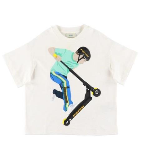 Fendi T-shirt - Vit m. Tryck