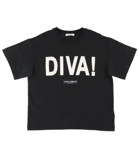 Dolce & Gabbana T-shirt - Diva - Svart/Vit