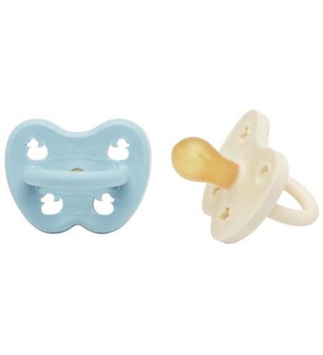 Hevea Nappar - 0-3 mÃ¥n. - 2-pack - Naturgummi - Baby Blue/Milky