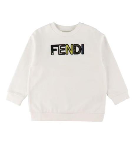 Fendi Sweatshirt - Vit m. Logo