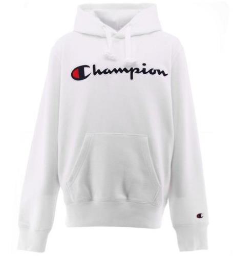 Champion Fashion Hoodie - Vit med Logo