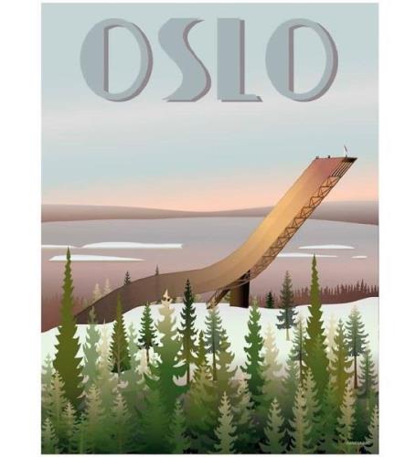 Vissevasse Affisch - 30x40 - Oslo Holmenkollbakken