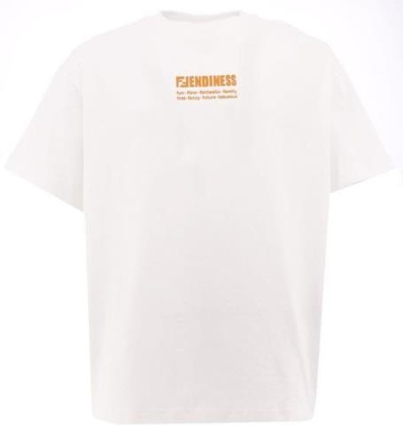 Fendi T-shirt - Vit m. Orange