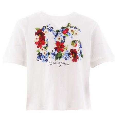 Dolce & Gabbana T-shirt - Renaissance - Vit m. Blommor