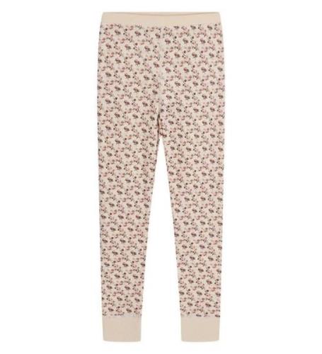 Hust and Claire Leggings - Laso - Ull/Bambu - Wheat Melange m.