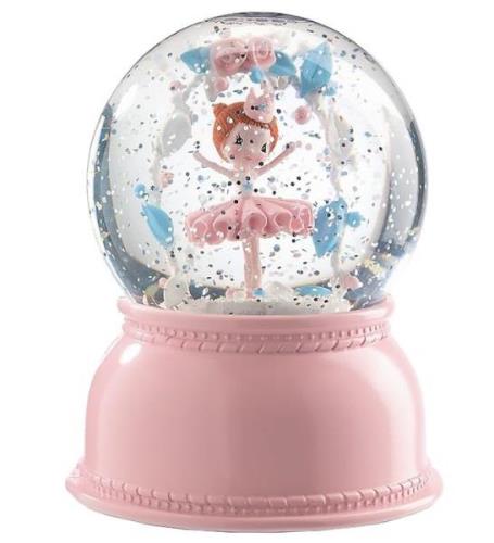 Djeco SnÃ¶glob m. Ljus - 14 cm - Rosa m. Ballerina