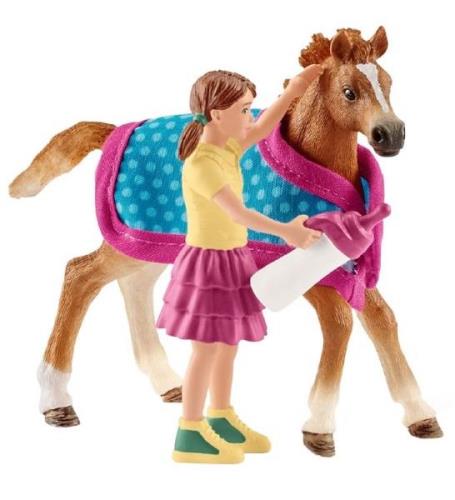 Schleich Horse Club - FÃ¶l m. Docka - H: 8 cm 42361