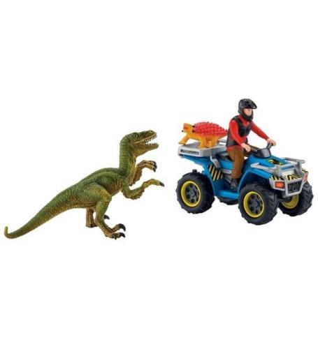 Schleich Dinosaurier - 11,5 x 6,5 cm - ATV & Velocirapt 41466