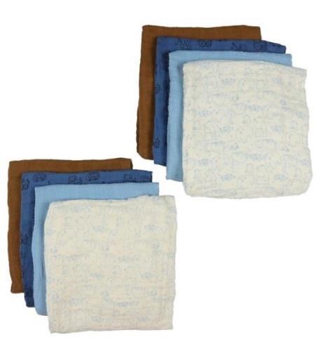 Pippi Baby Muslinfiltar - Organic - 8-Pack - 65x65 cm - Blue