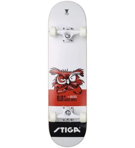 Stiga Skateboard - 8.0 - Vit m. Uggla