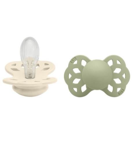 Bibs Infinity Nappar - 2-pack - Stl. 2 - Symmetrisk - Ivory/Sage