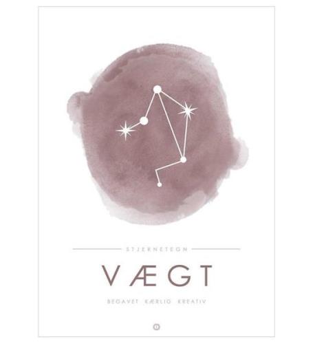 Citatplakat Affisch - A3 - Constellation - Vikt - Rosa