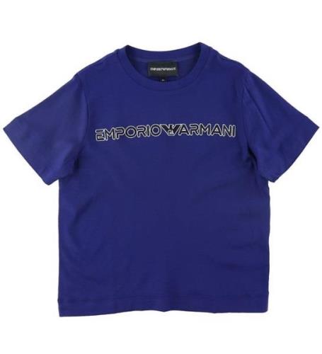 Emporio Armani T-shirt - Blu Faro m. Svart