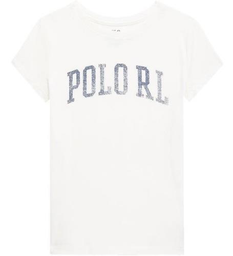 Polo Ralph Lauren T-shirt - Titta Hill - Vit m. MarinblÃ¥